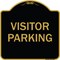 Signmission Designer Series Sign-Visitor Parking, Black & Gold Heavy-Gauge Aluminum, 18" x 18", BG-1818-9869 A-DES-BG-1818-9869 - alternate 1